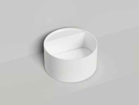 Раковина из литьевого мрамора Salini ARMONIA 130413G 45х45 накладная цвет белый без отверстий под смеситель